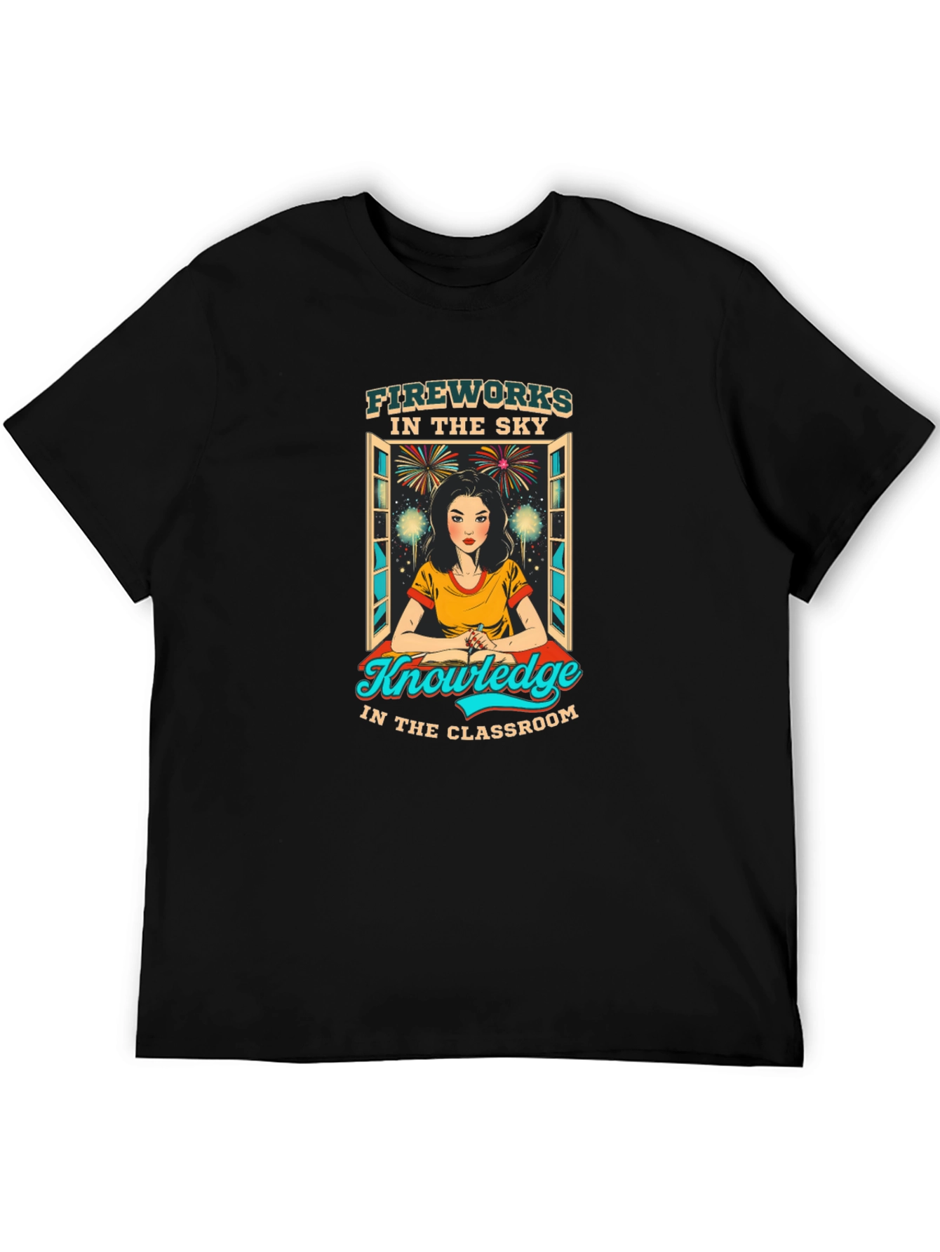 Fireworks Knowledge Teacher Graphic T-Shirt