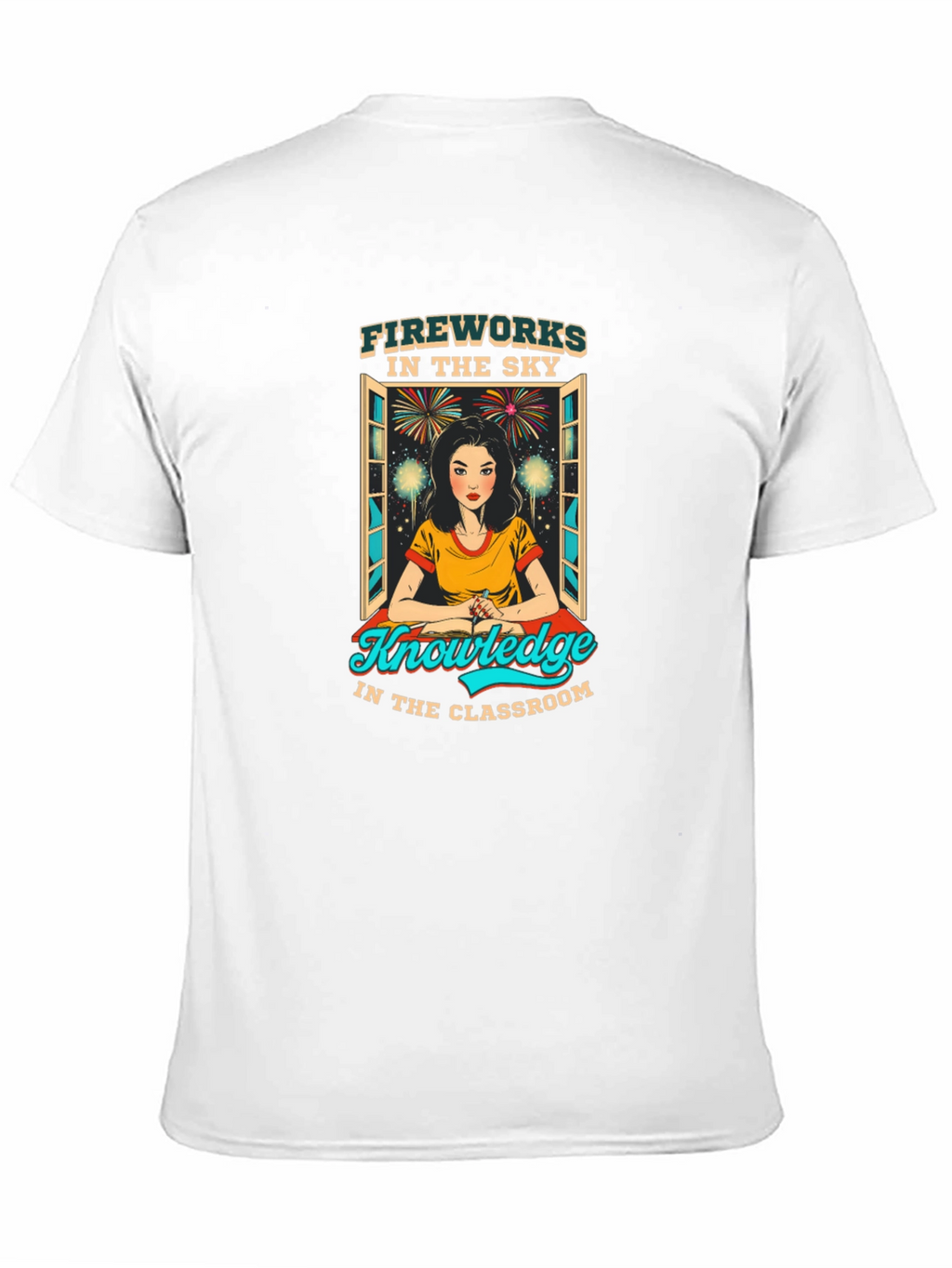 Fireworks Knowledge Teacher Graphic T-Shirt