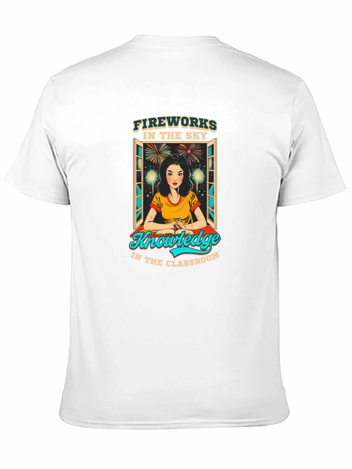 Fireworks Knowledge Teacher Graphic T-Shirt