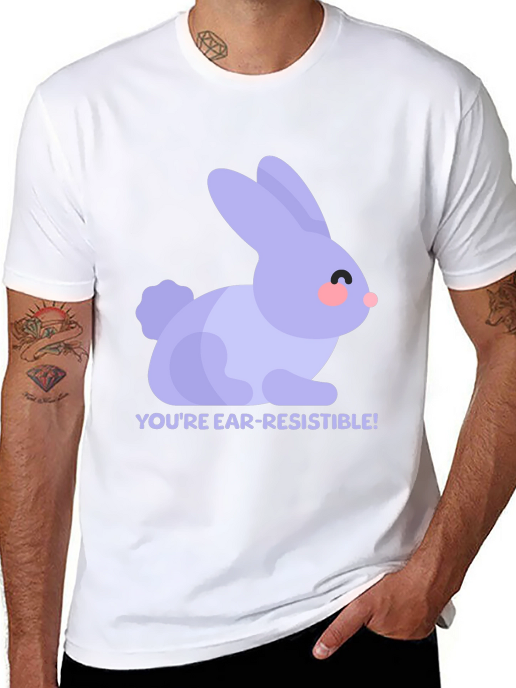 Ear-Resistible Rabbit Graphic Tee