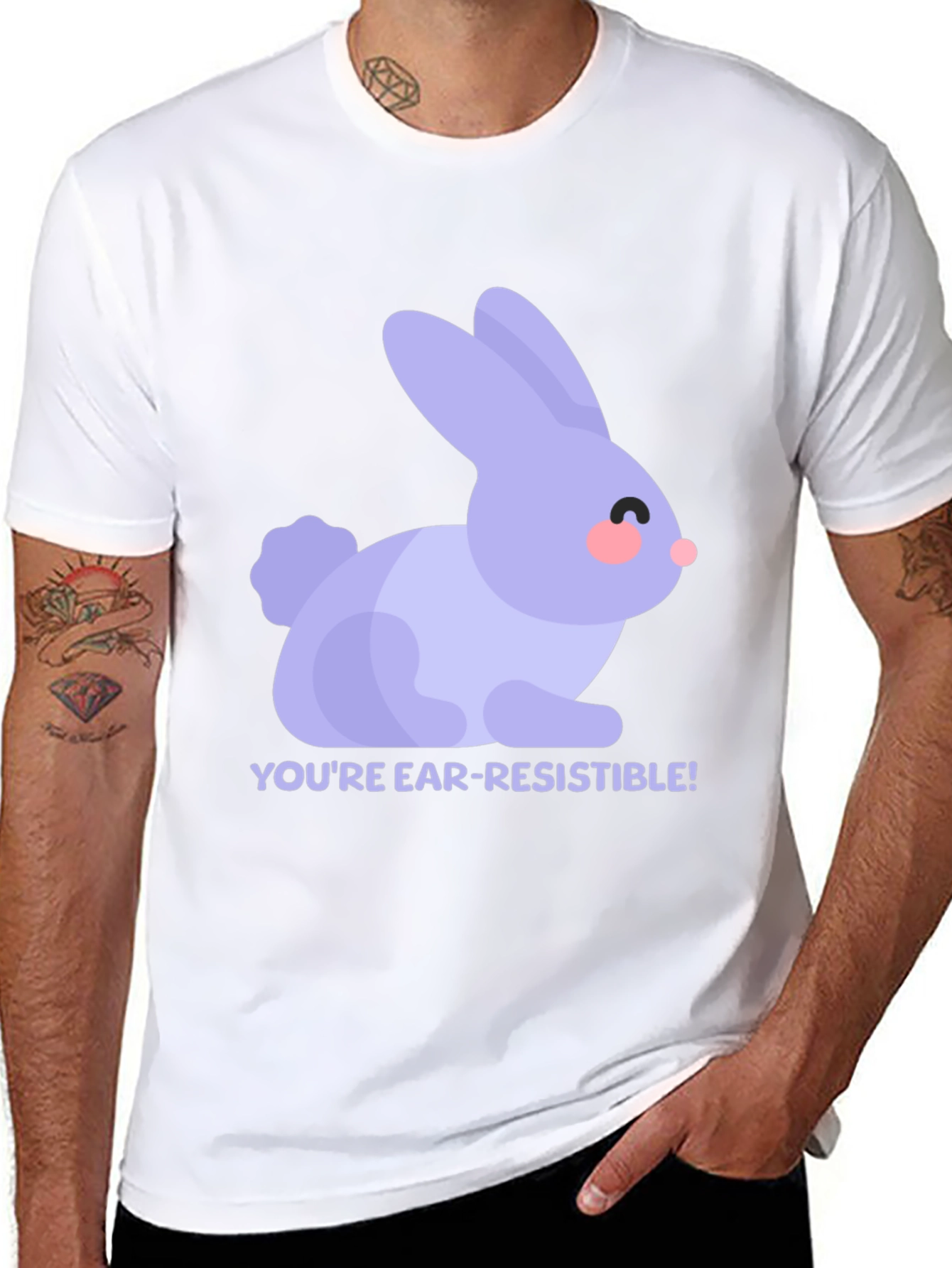 Ear-Resistible Rabbit Graphic Tee