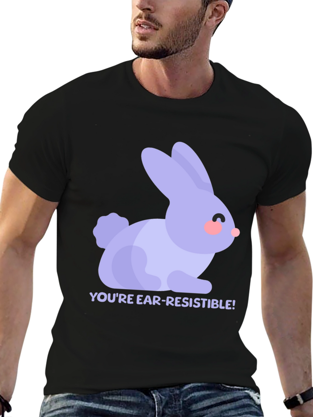 Ear-Resistible Rabbit Graphic Tee