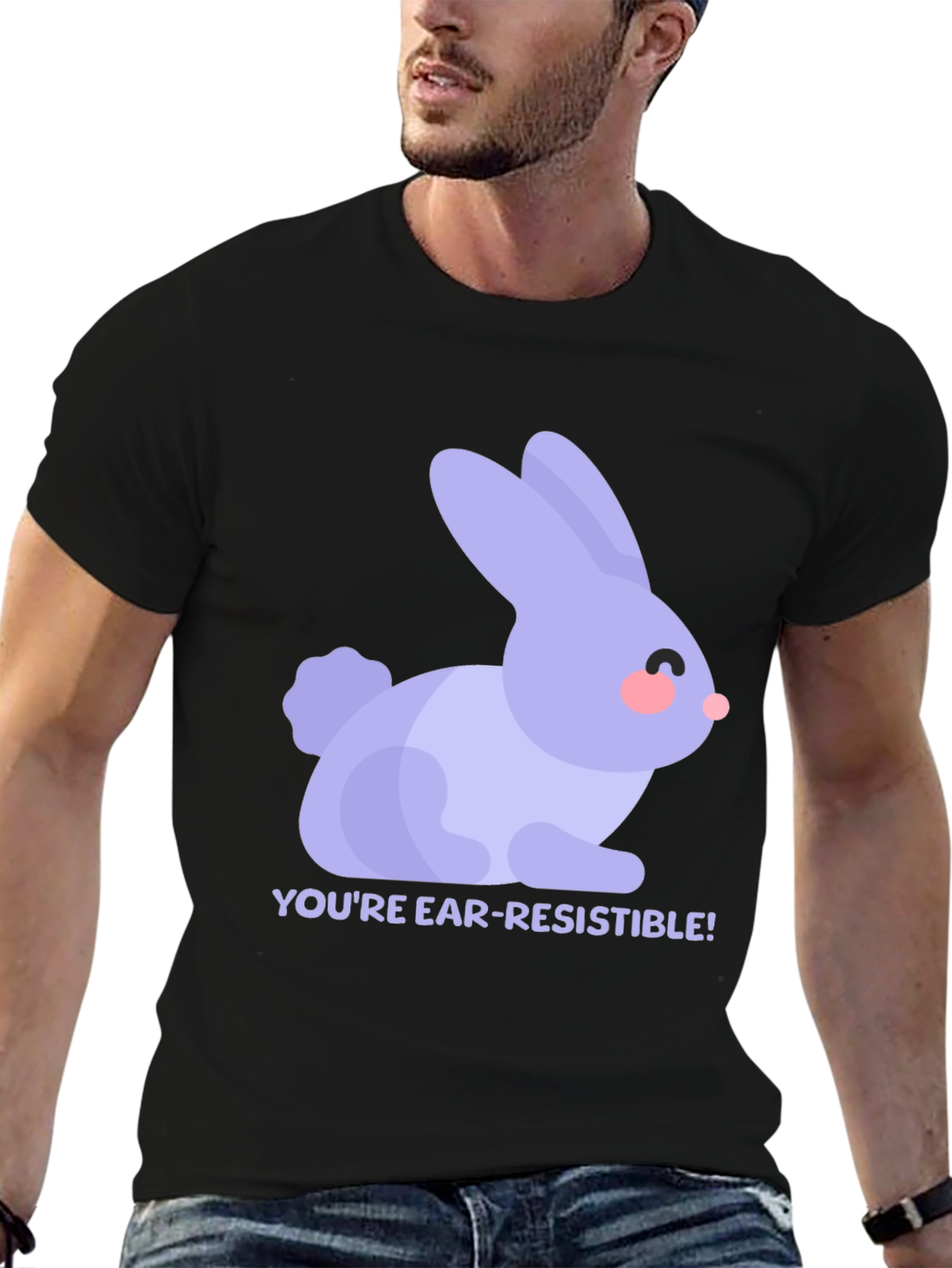 Ear-Resistible Rabbit Graphic Tee