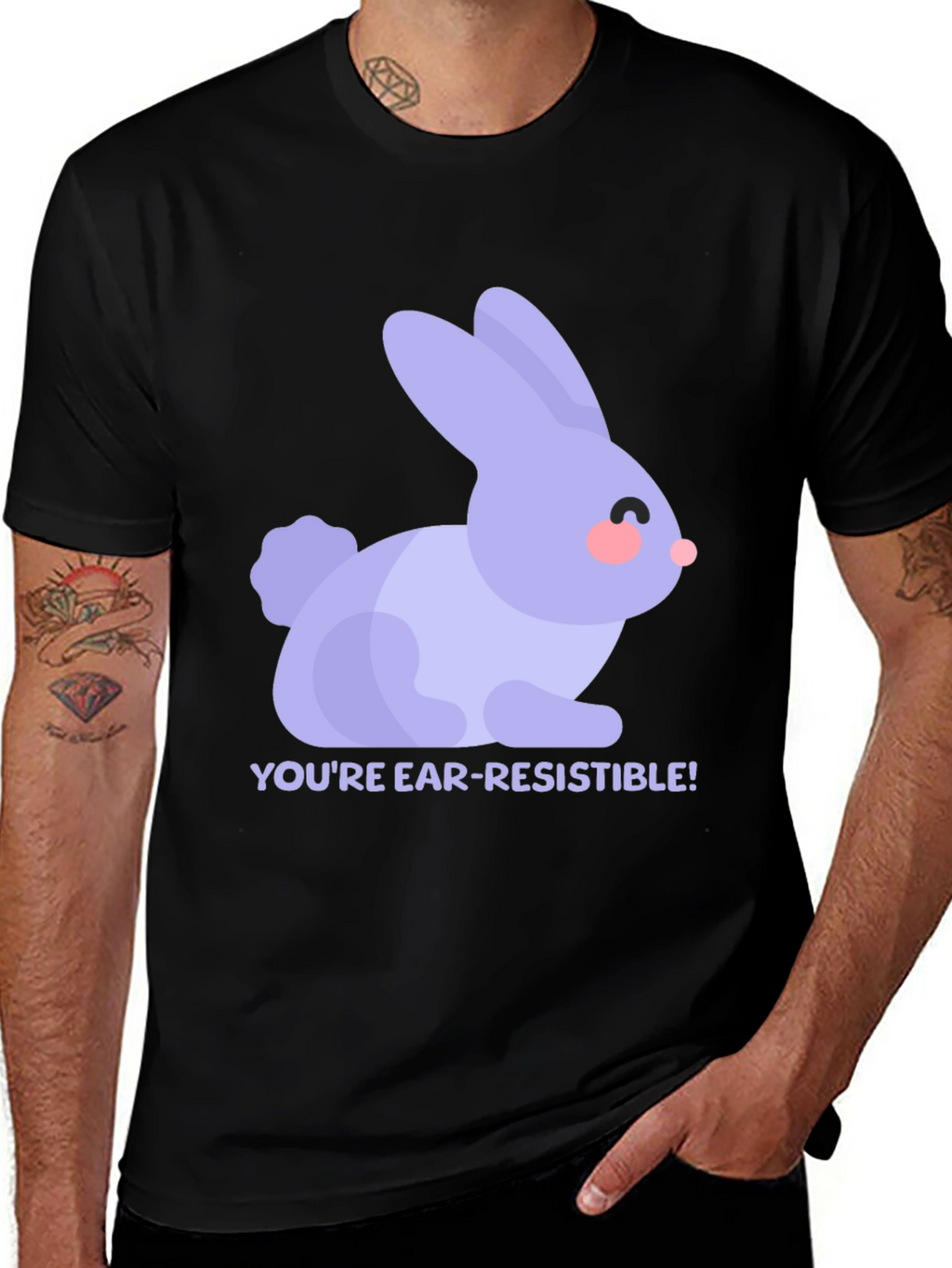 Ear-Resistible Rabbit Graphic Tee