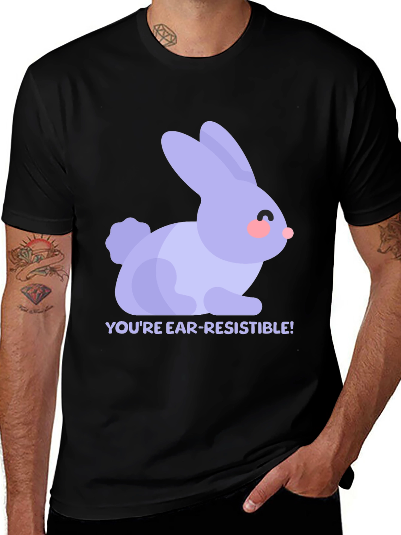 Ear-Resistible Rabbit Graphic Tee