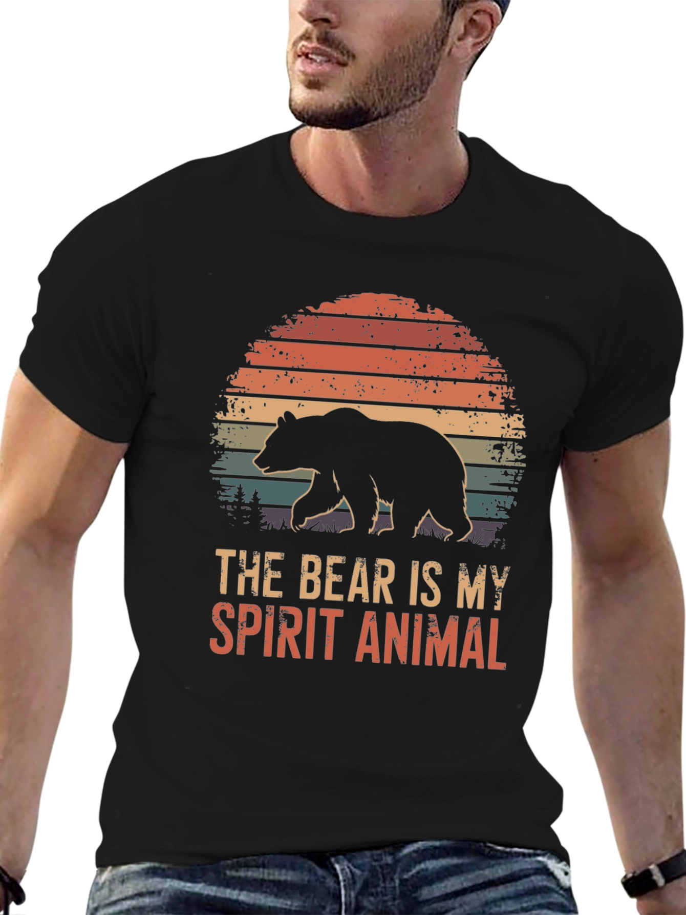 Bear Spirit Animal T-Shirt - Nature Inspired Graphic Tee