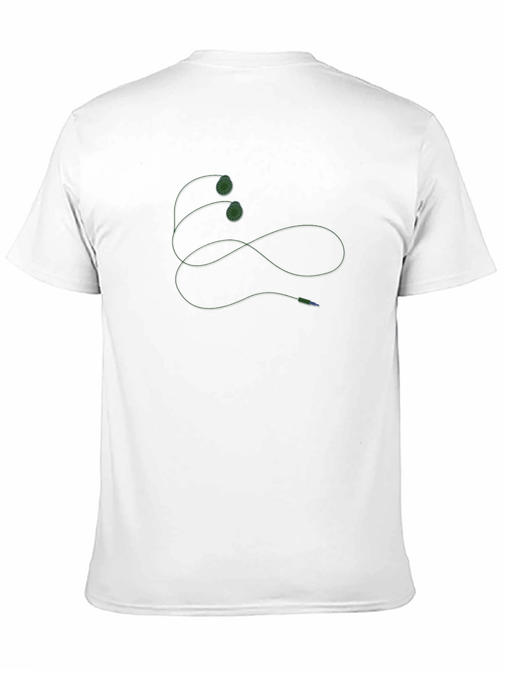 Black Crew Neck Tee with Unique Graphic Design