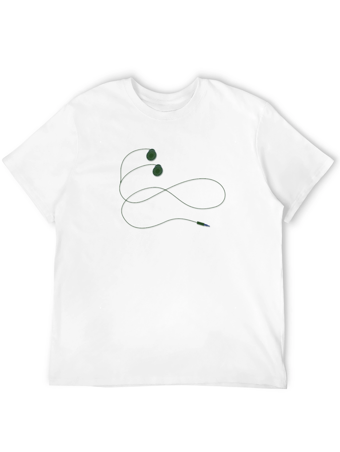 Black Crew Neck Tee with Unique Graphic Design
