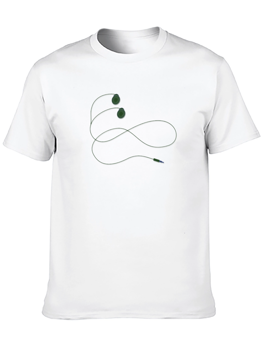 Black Crew Neck Tee with Unique Graphic Design
