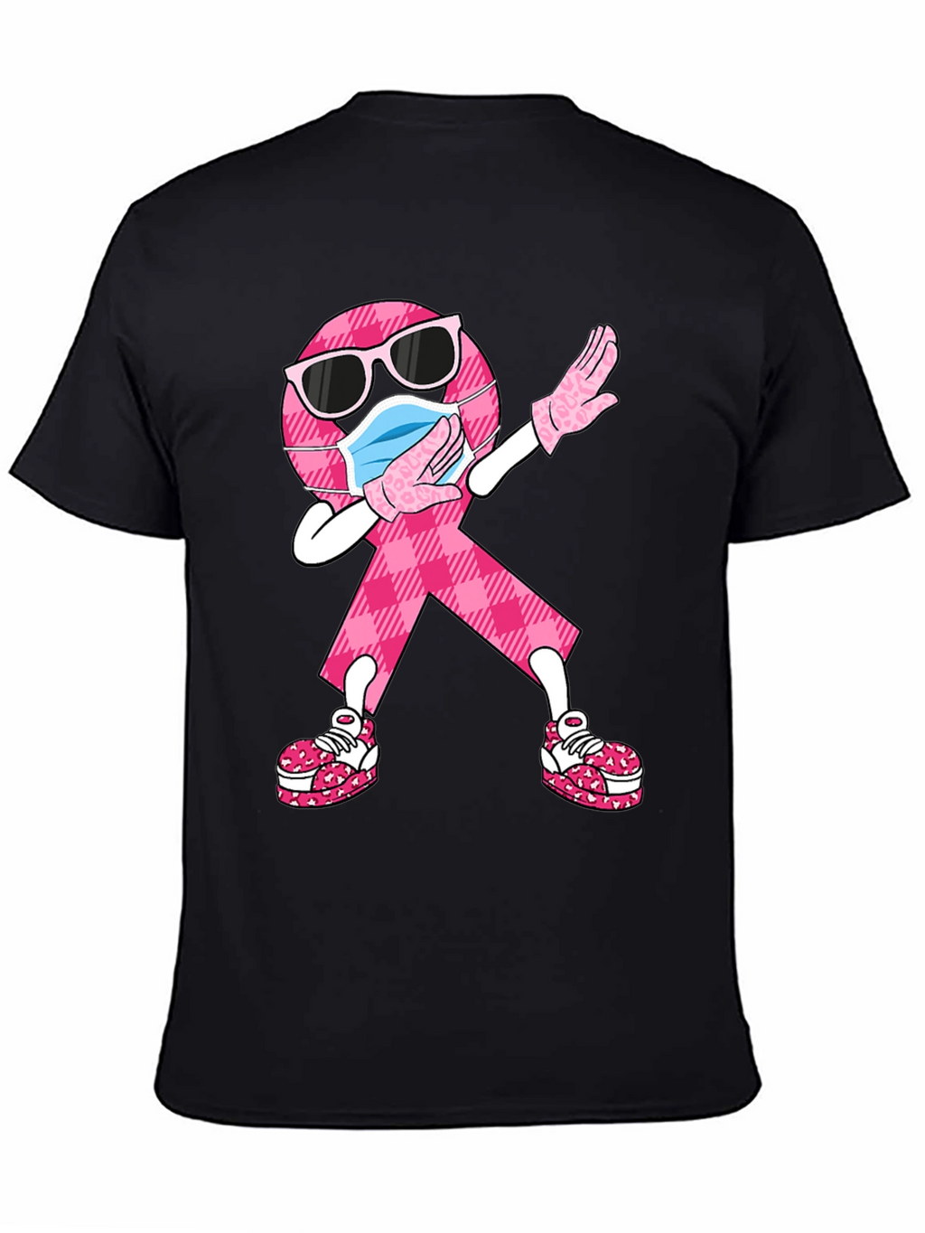 Breast Cancer Awareness Dabbing Ribbon Tee