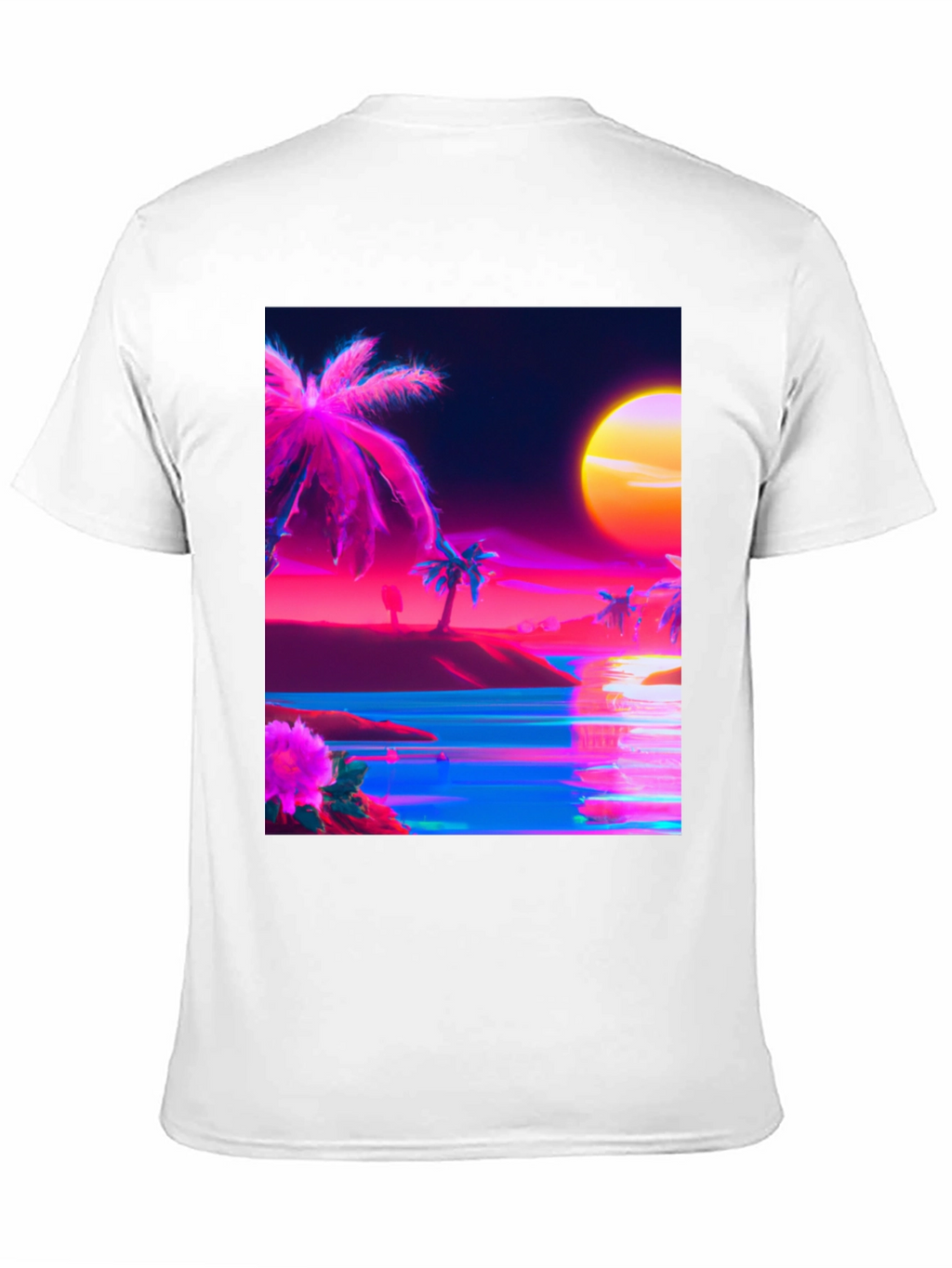 Vaporwave Palm Tree Beach T-Shirt