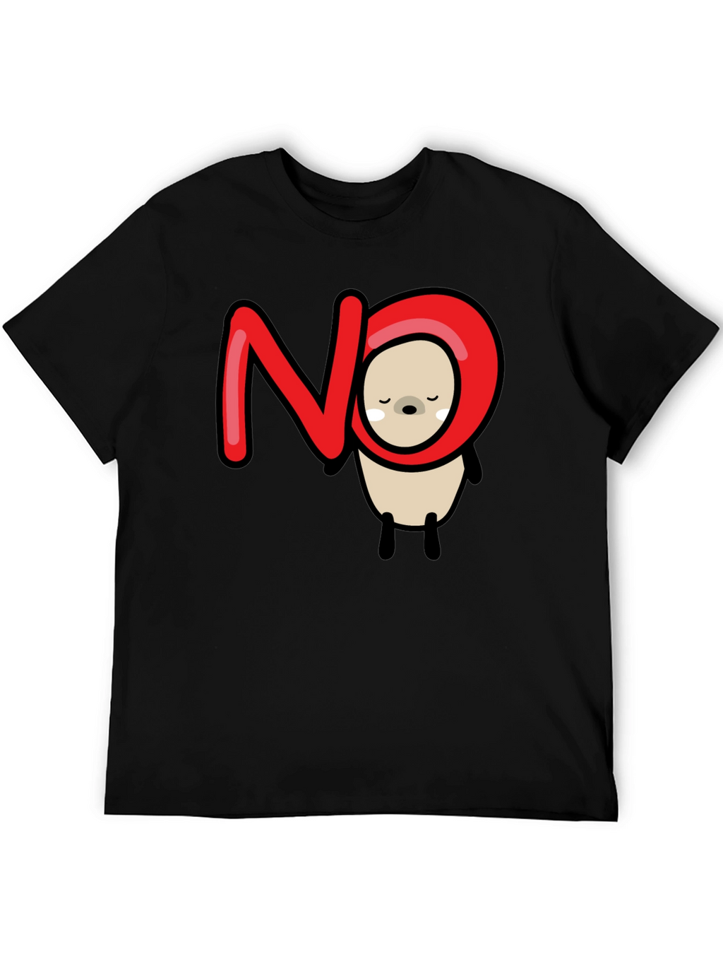 NO Bear Graphic Tee - Funny Casual T-Shirt