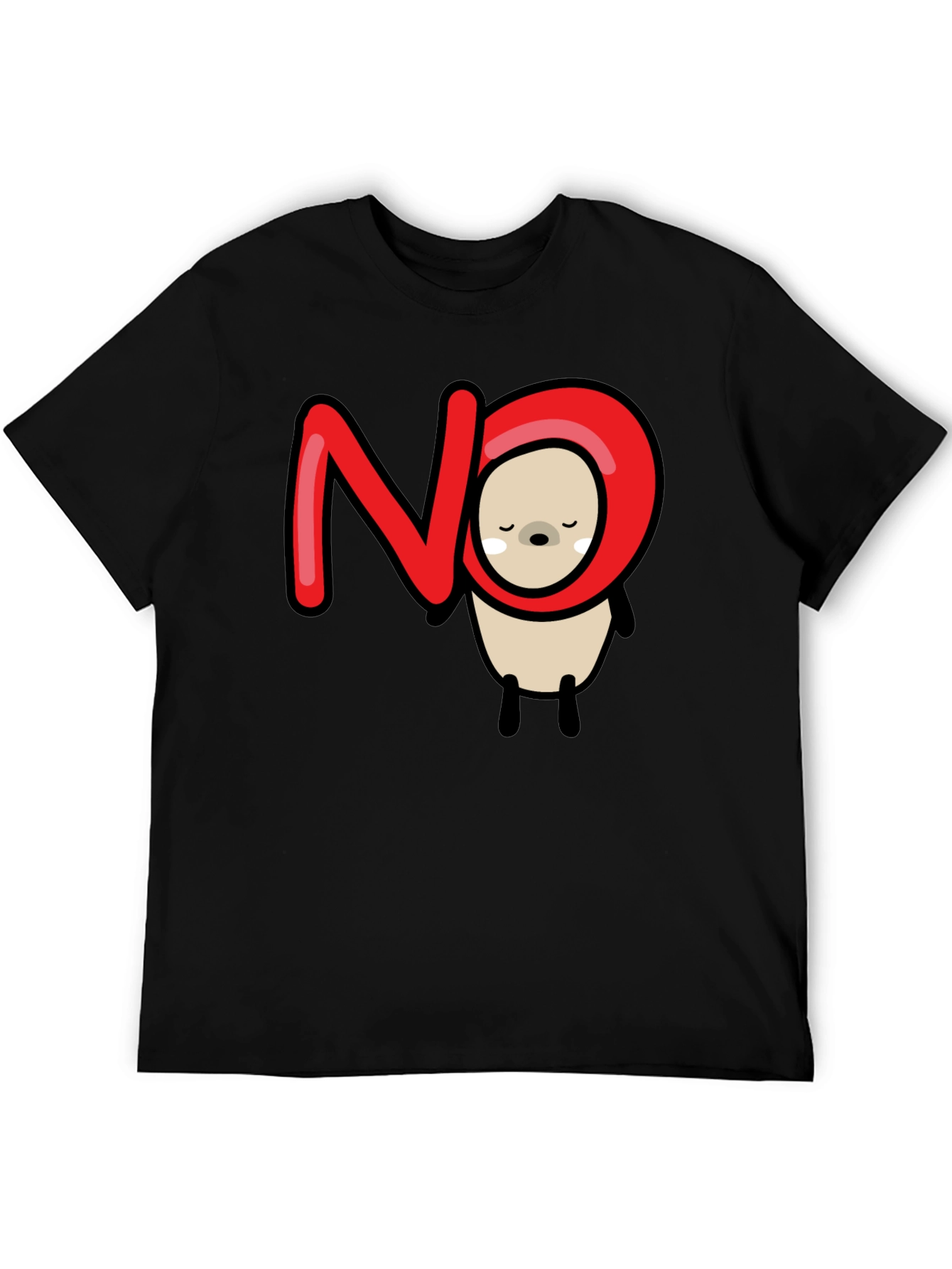 NO Bear Graphic Tee - Funny Casual T-Shirt