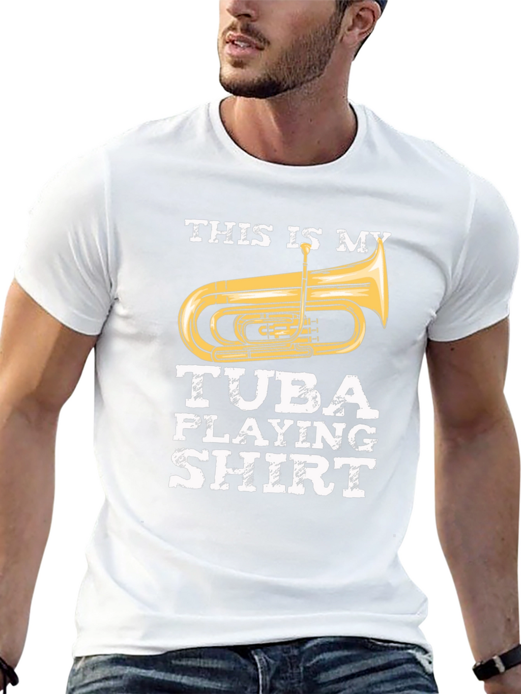 Tuba Playing Shirt - Funny Musician Tee
