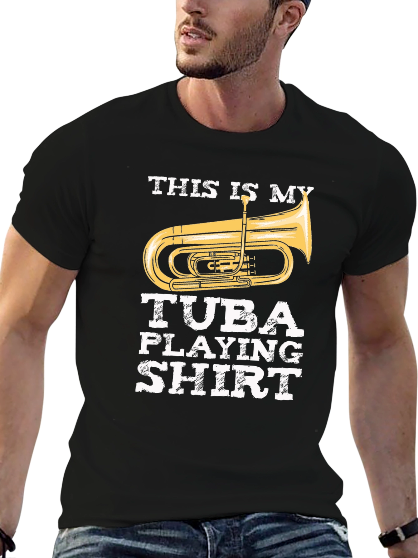 Tuba Playing Shirt - Funny Musician Tee