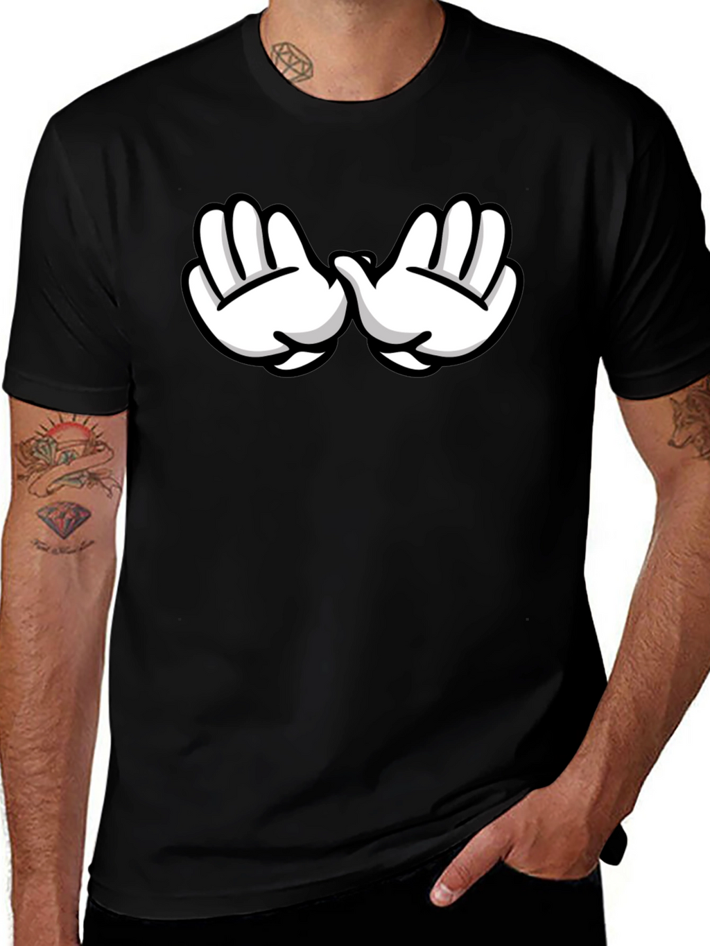 Mickey Hands Black T-Shirt
