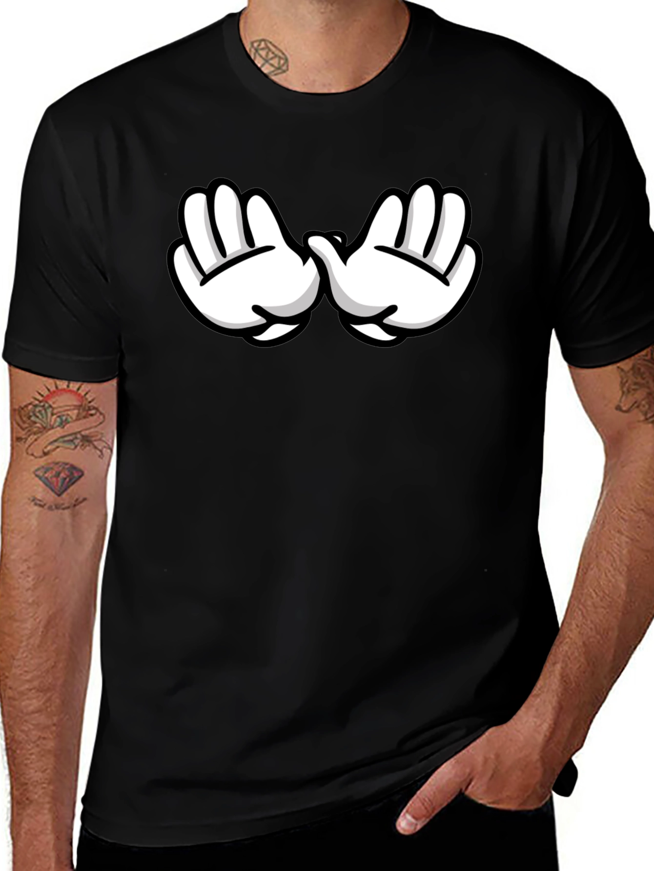 Mickey Hands Black T-Shirt