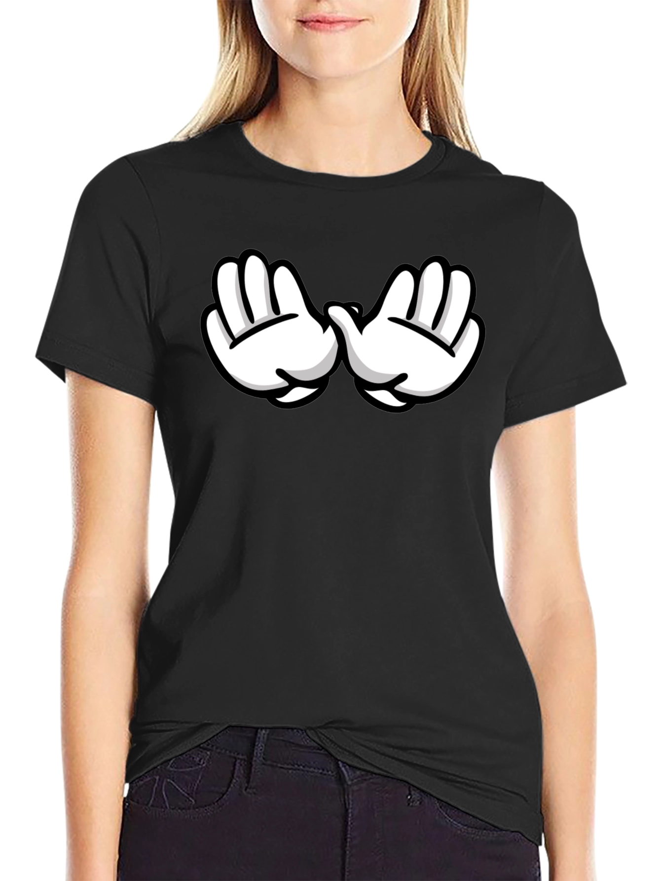 Mickey Hands Black T-Shirt
