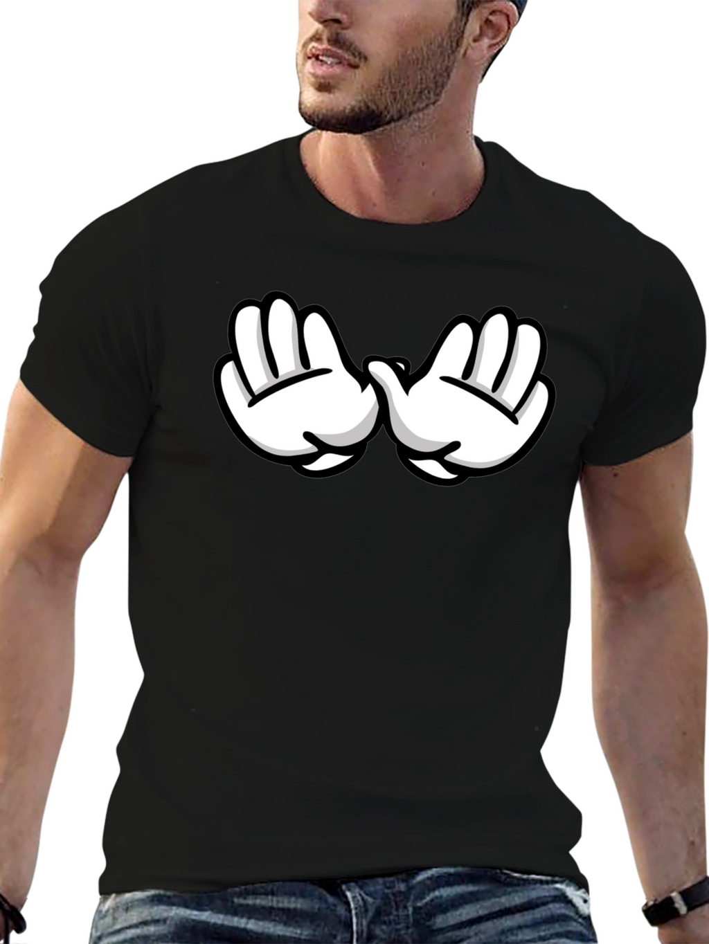 Mickey Hands Black T-Shirt