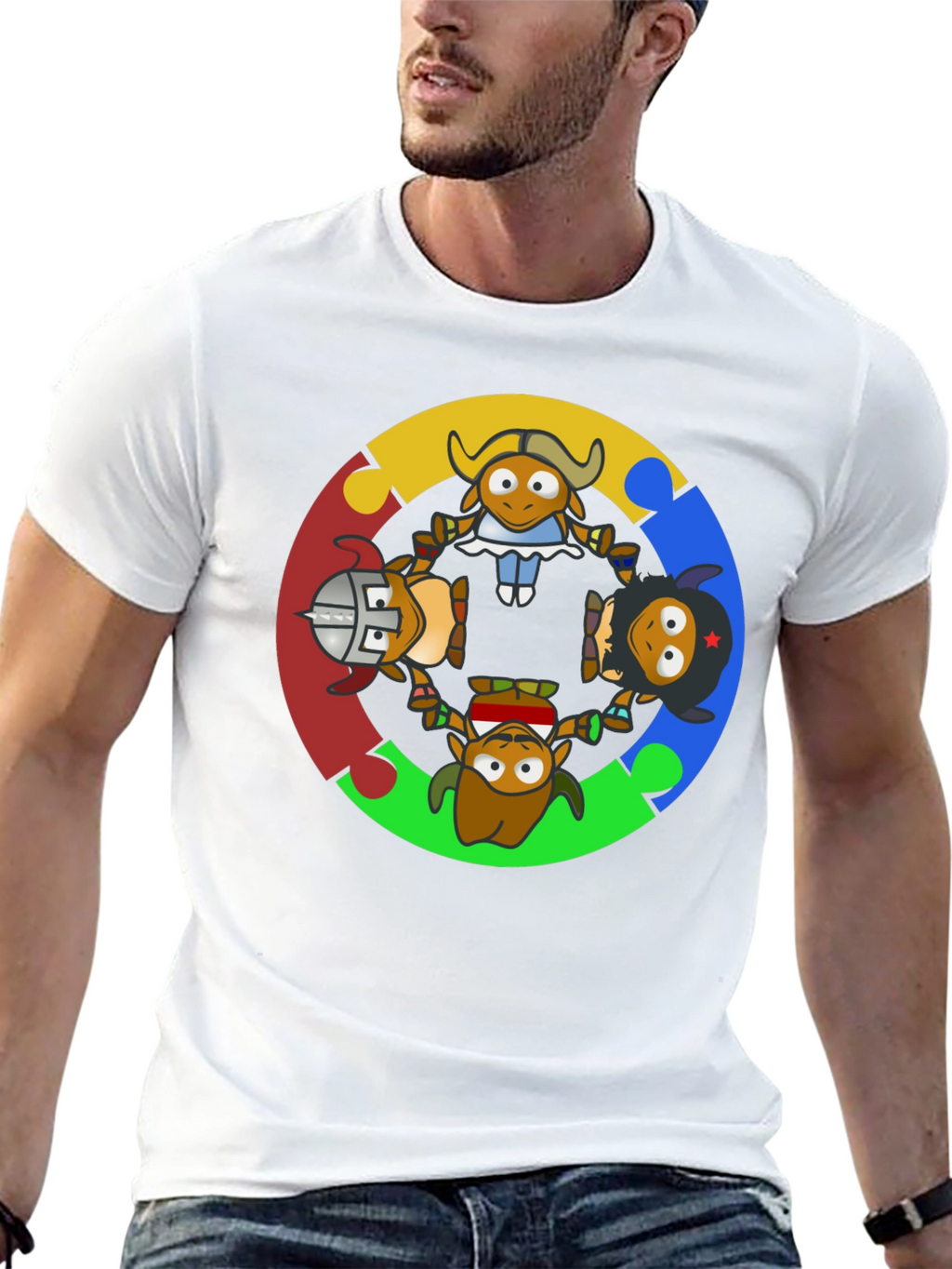 Cartoon Cultural Character T-Shirt