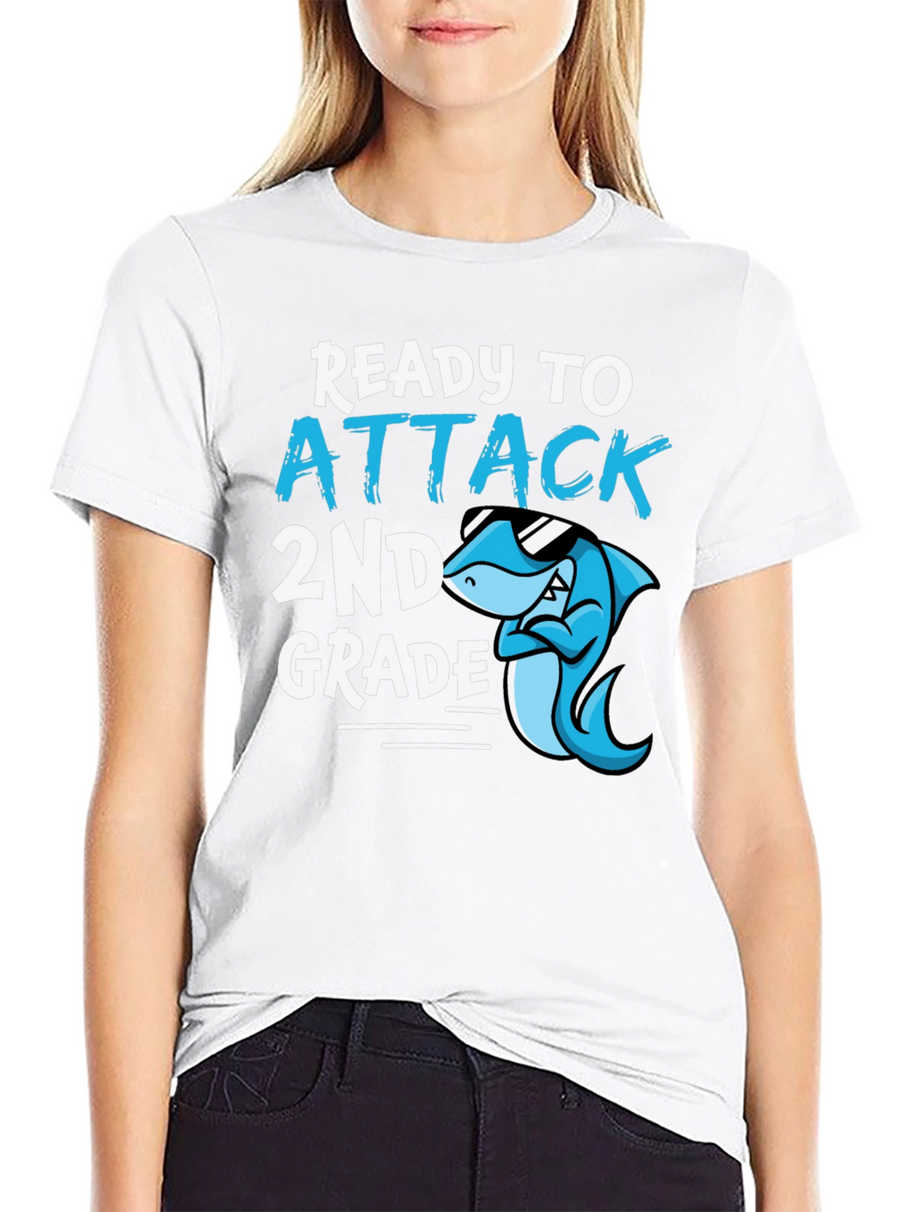 Ready to Attack 2nd Grade Shark T-Shirt