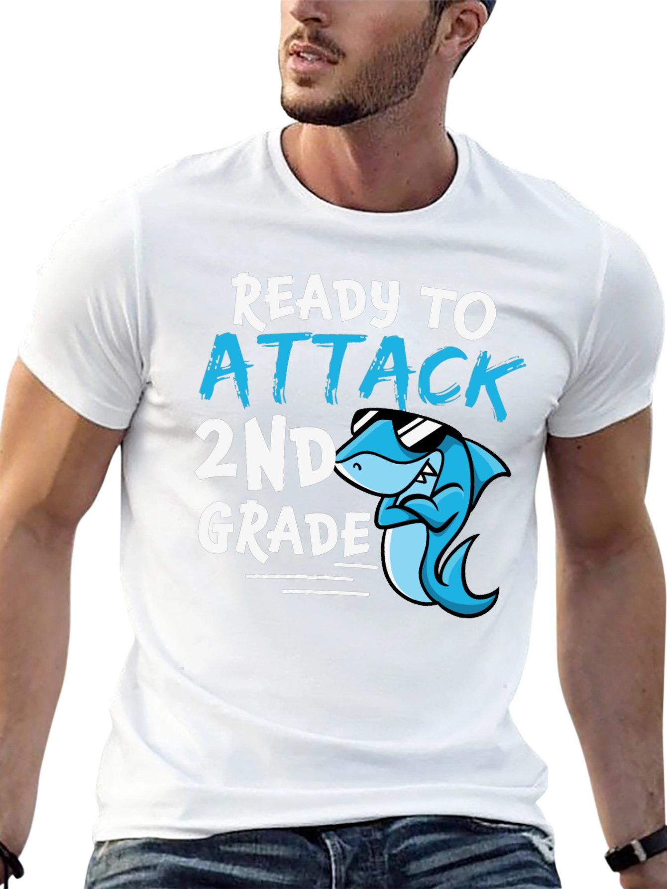 Ready to Attack 2nd Grade Shark T-Shirt