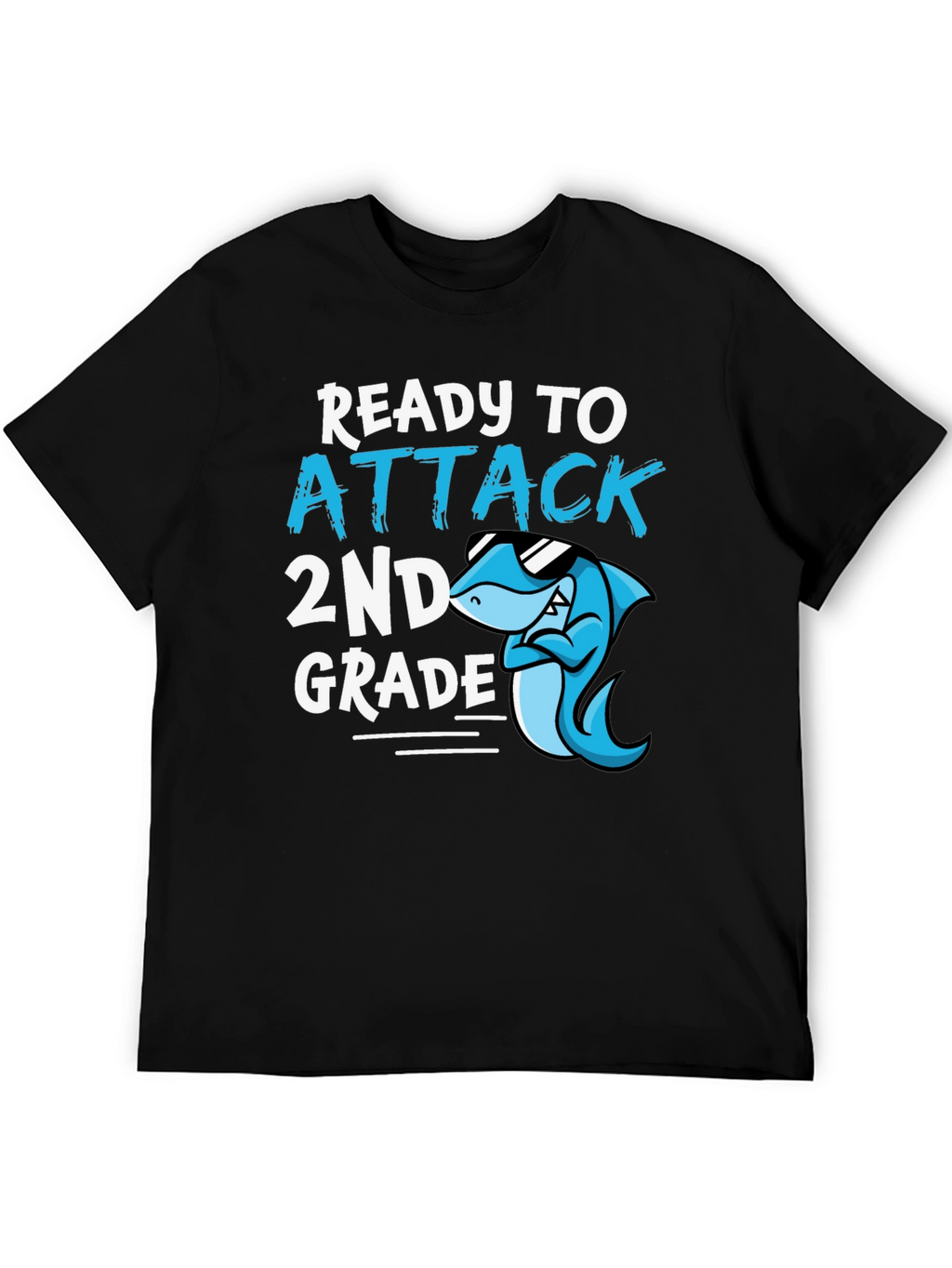 Ready to Attack 2nd Grade Shark T-Shirt