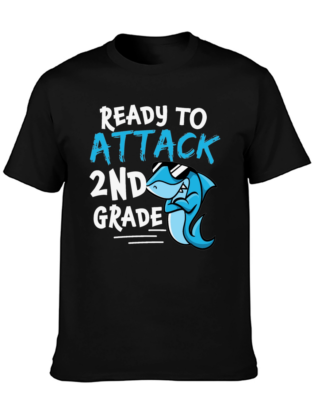Ready to Attack 2nd Grade Shark T-Shirt