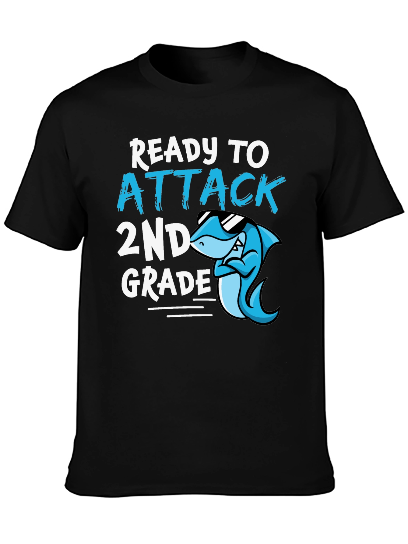 Ready to Attack 2nd Grade Shark T-Shirt