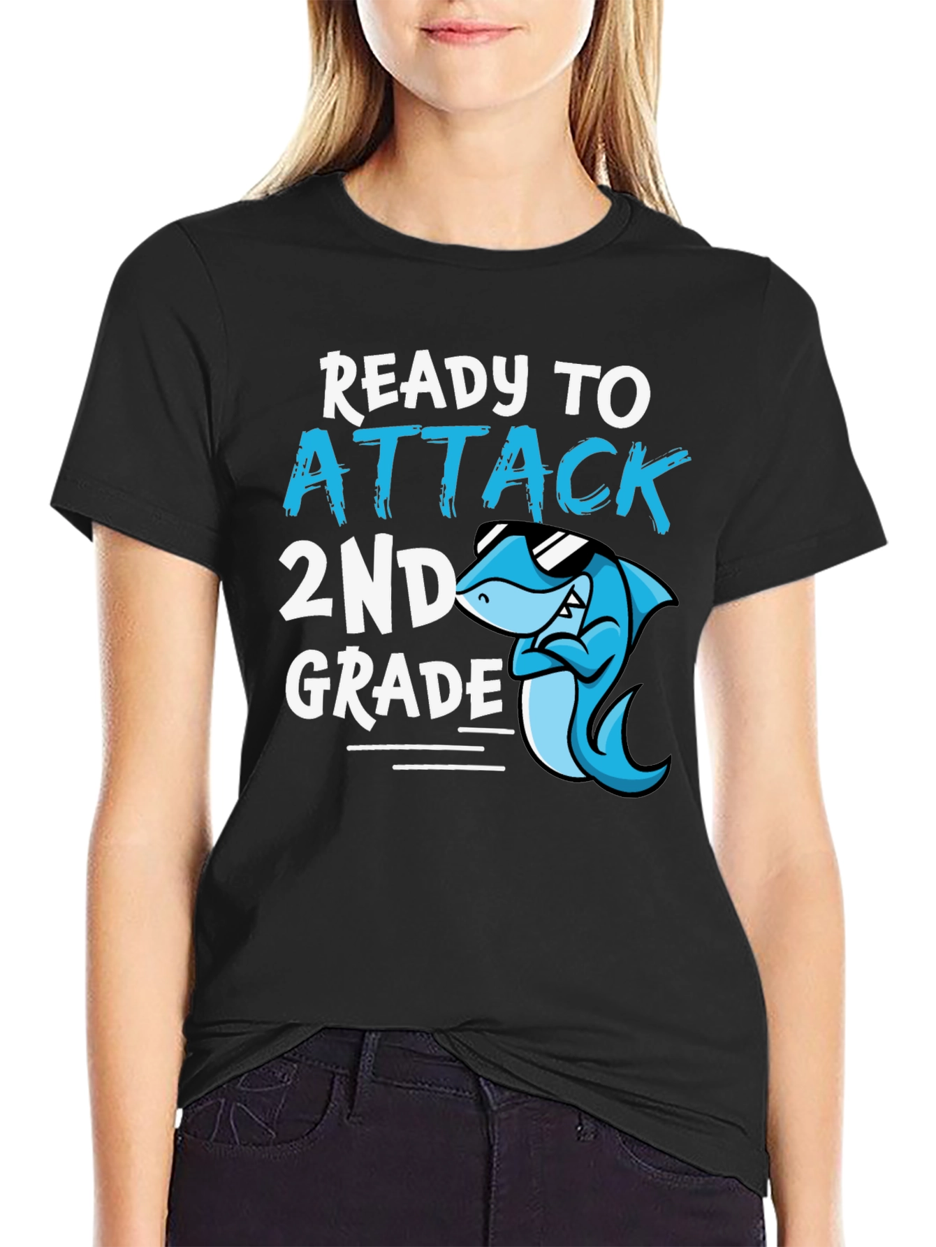 Ready to Attack 2nd Grade Shark T-Shirt