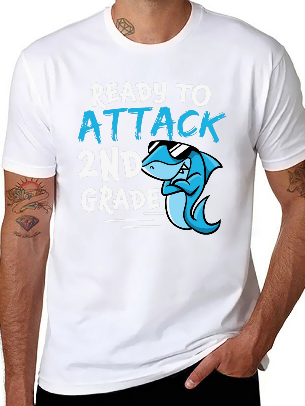 Ready to Attack 2nd Grade Shark T-Shirt