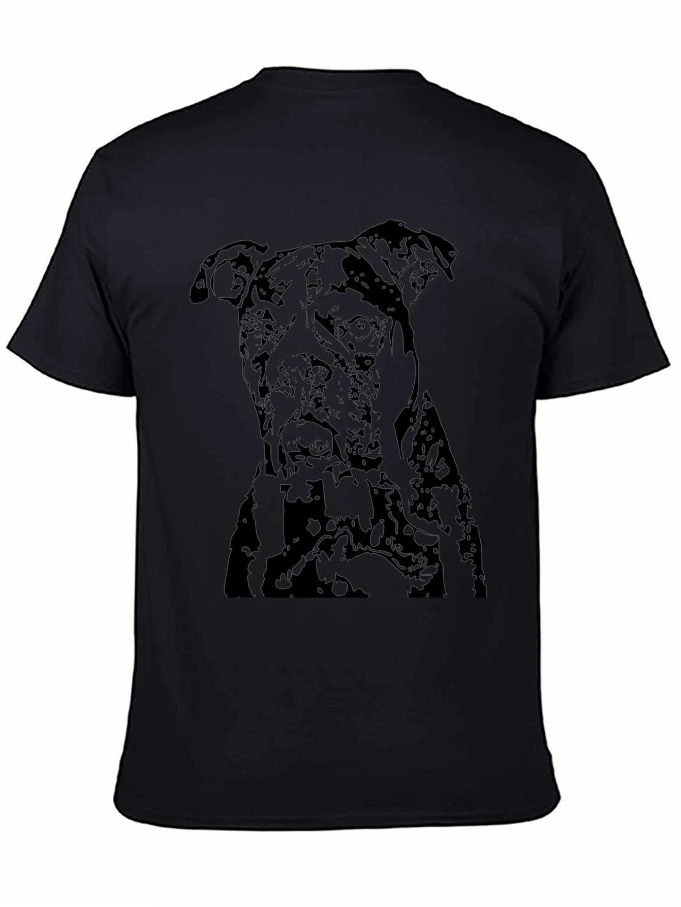 Mens Black Pitbull Graphic T-Shirt