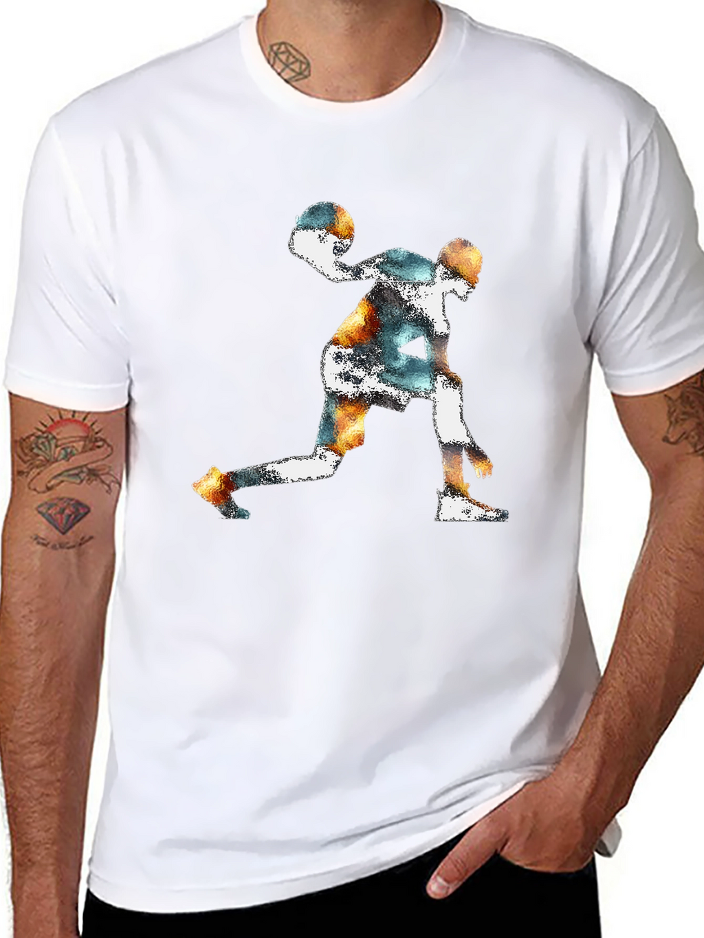 Basketball Player Graphic Print T-Shirt