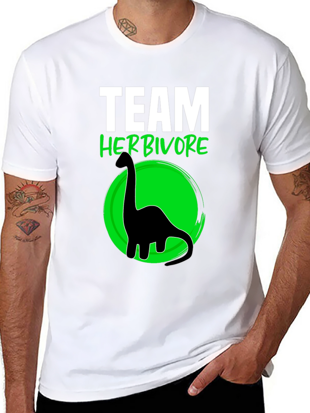 Team Herbivore T-Shirt Dinosaur Vegan