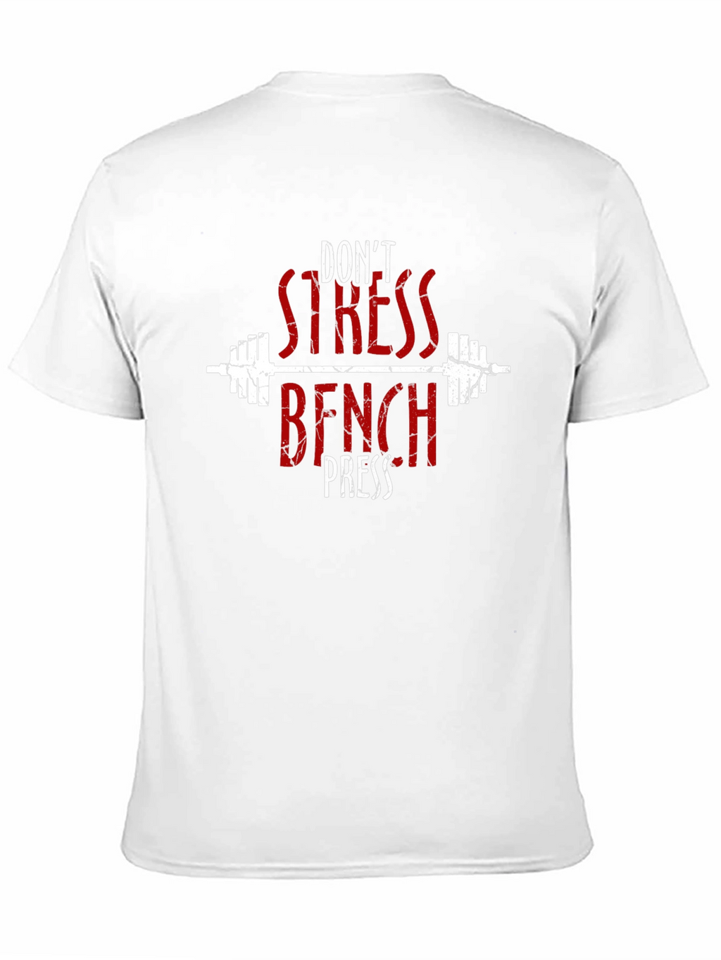 Dont Stress Bench Press Black Graphic T-Shirt