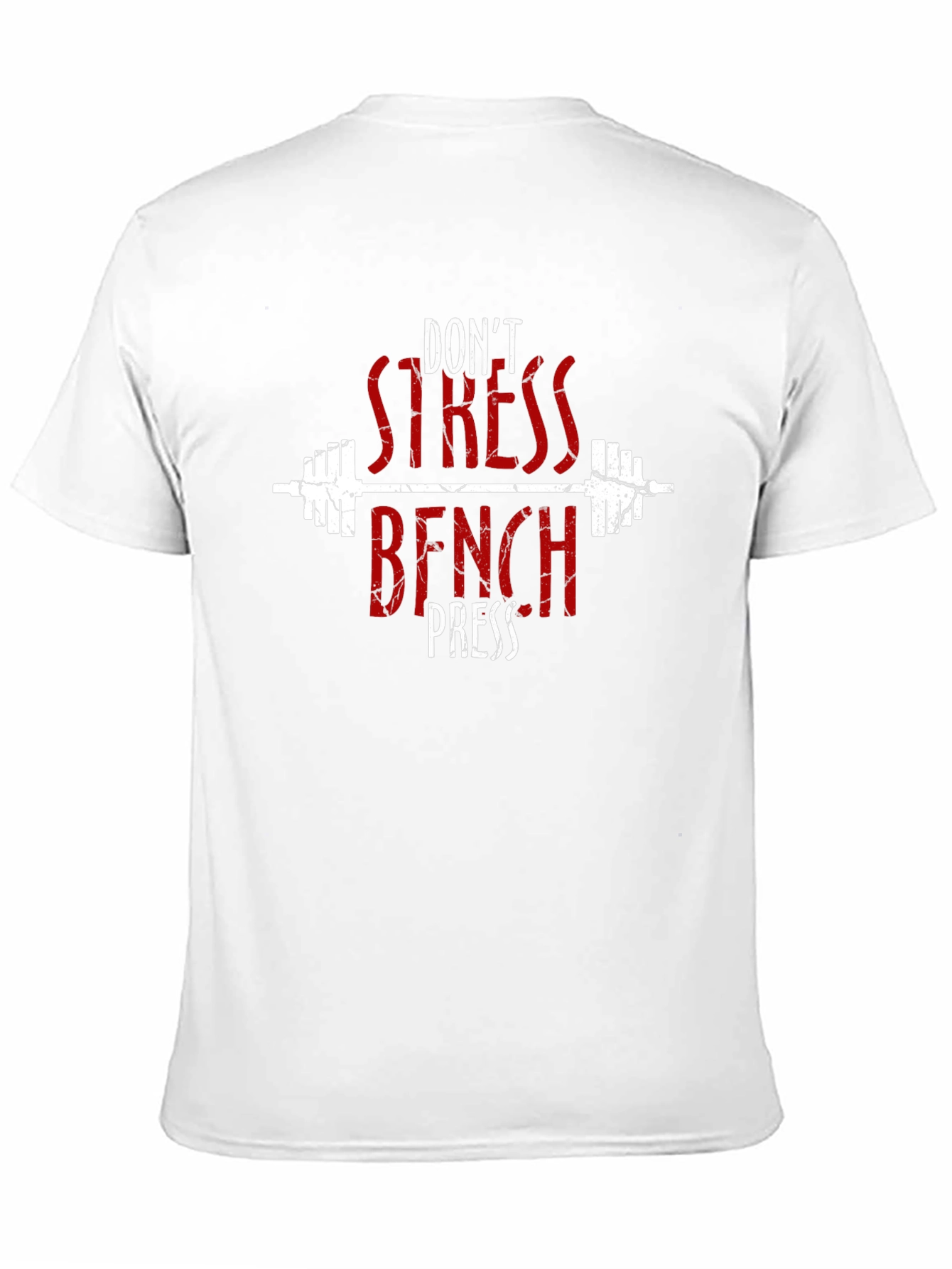 Dont Stress Bench Press Black Graphic T-Shirt