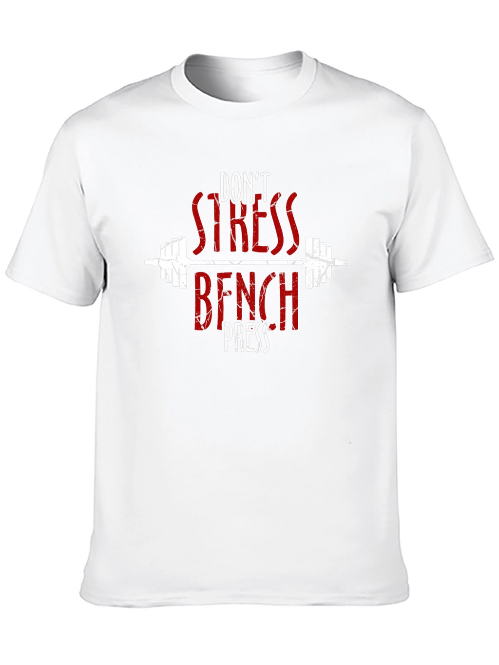 Dont Stress Bench Press Black Graphic T-Shirt