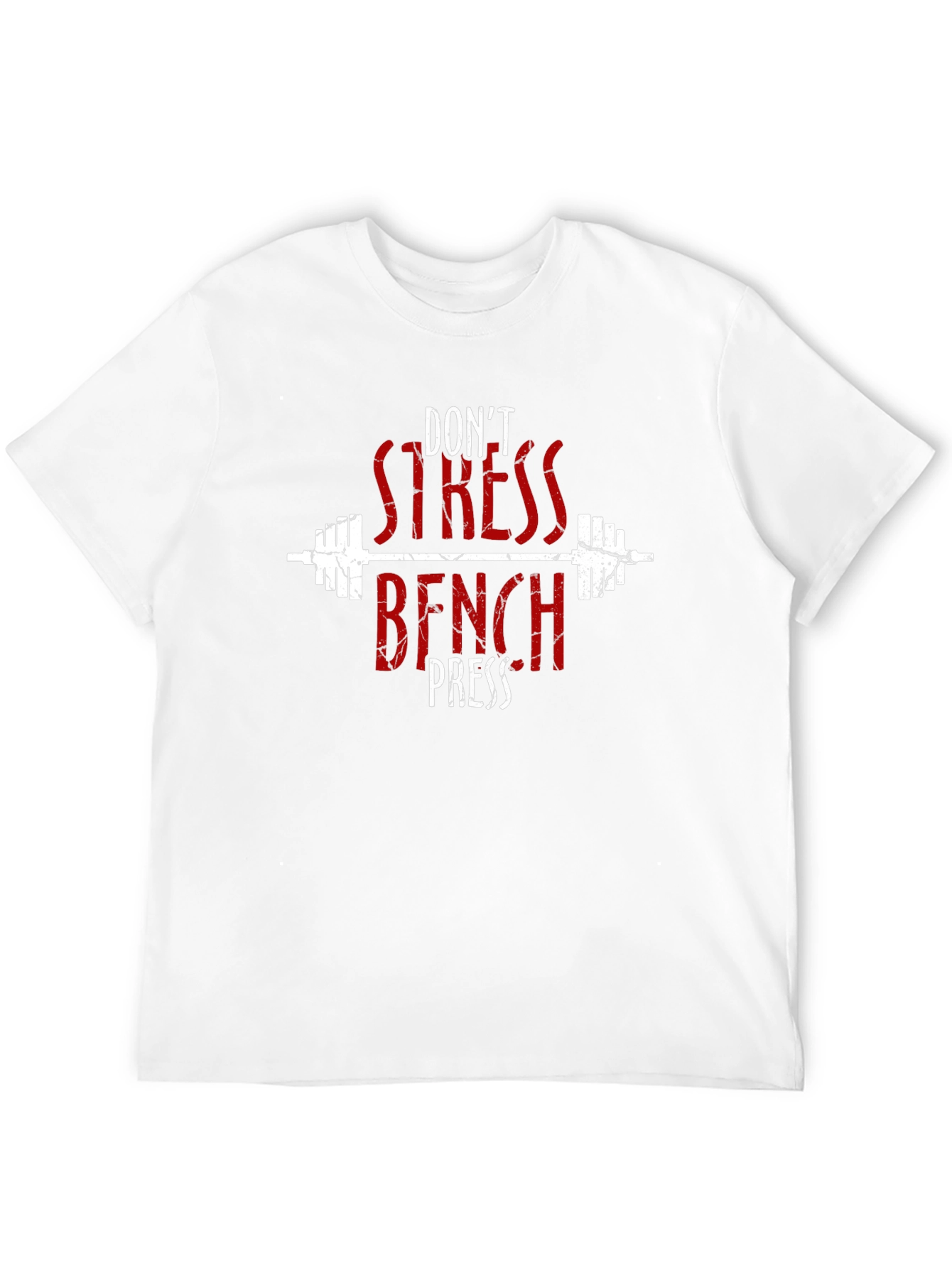 Dont Stress Bench Press Black Graphic T-Shirt