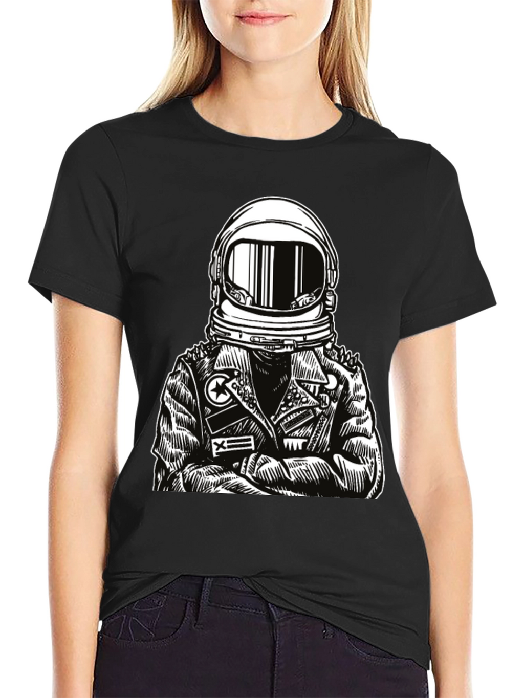 Astronaut Graphic Tee - Edgy Space Style