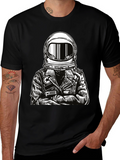 Astronaut Graphic Tee - Edgy Space Style
