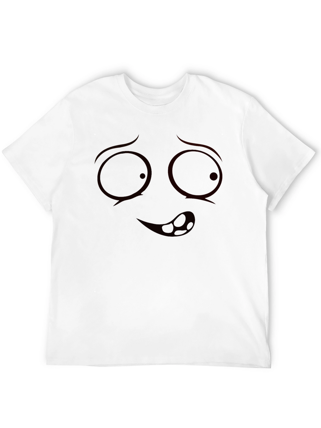 Funny Face Graphic Black T-Shirt