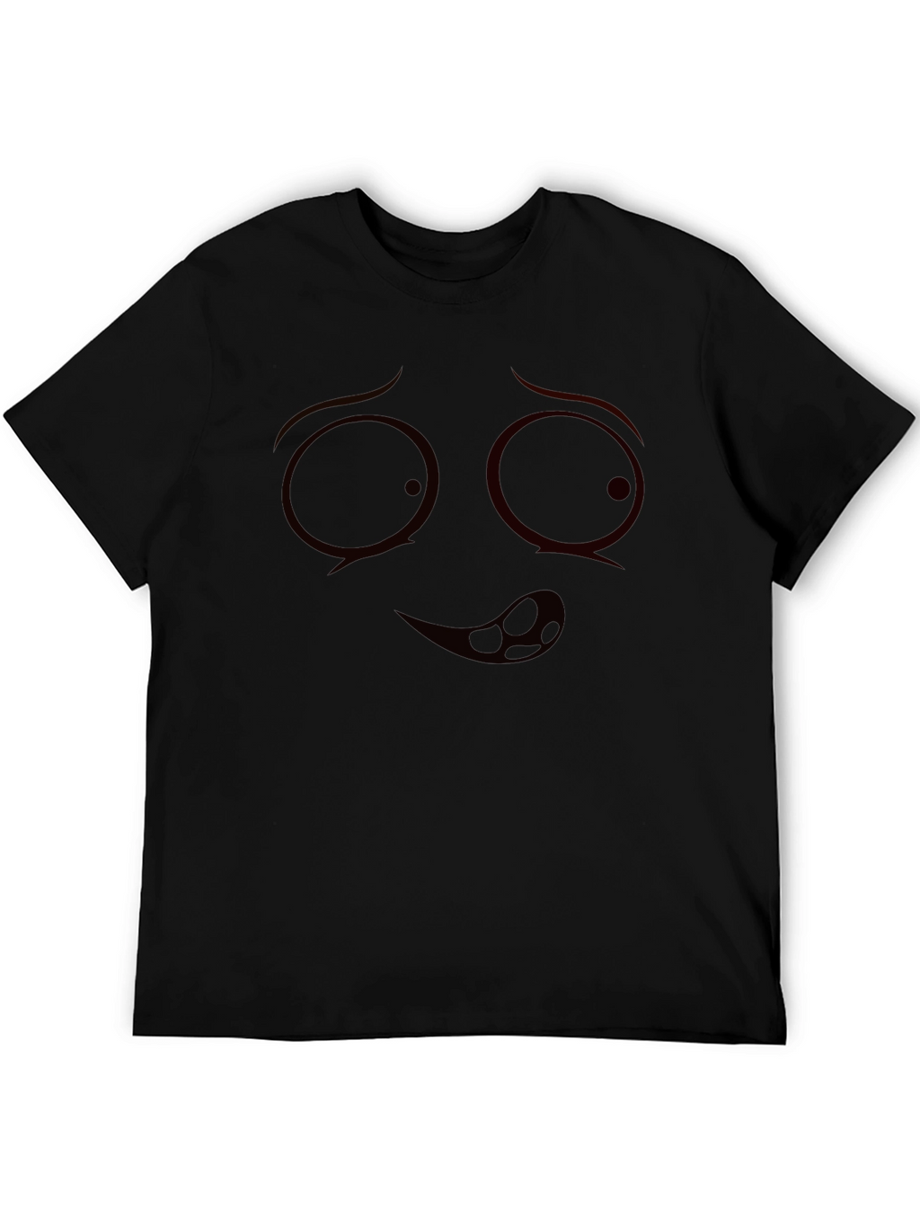 Funny Face Graphic Black T-Shirt