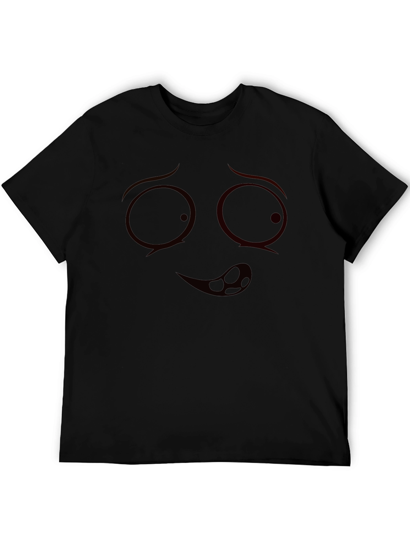 Funny Face Graphic Black T-Shirt