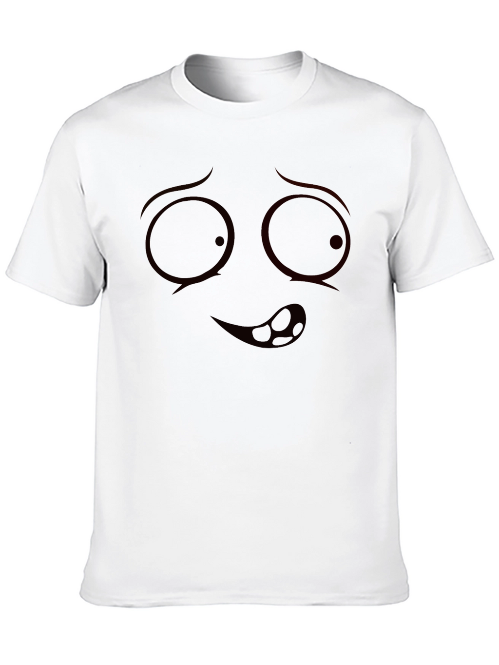 Funny Face Graphic Black T-Shirt