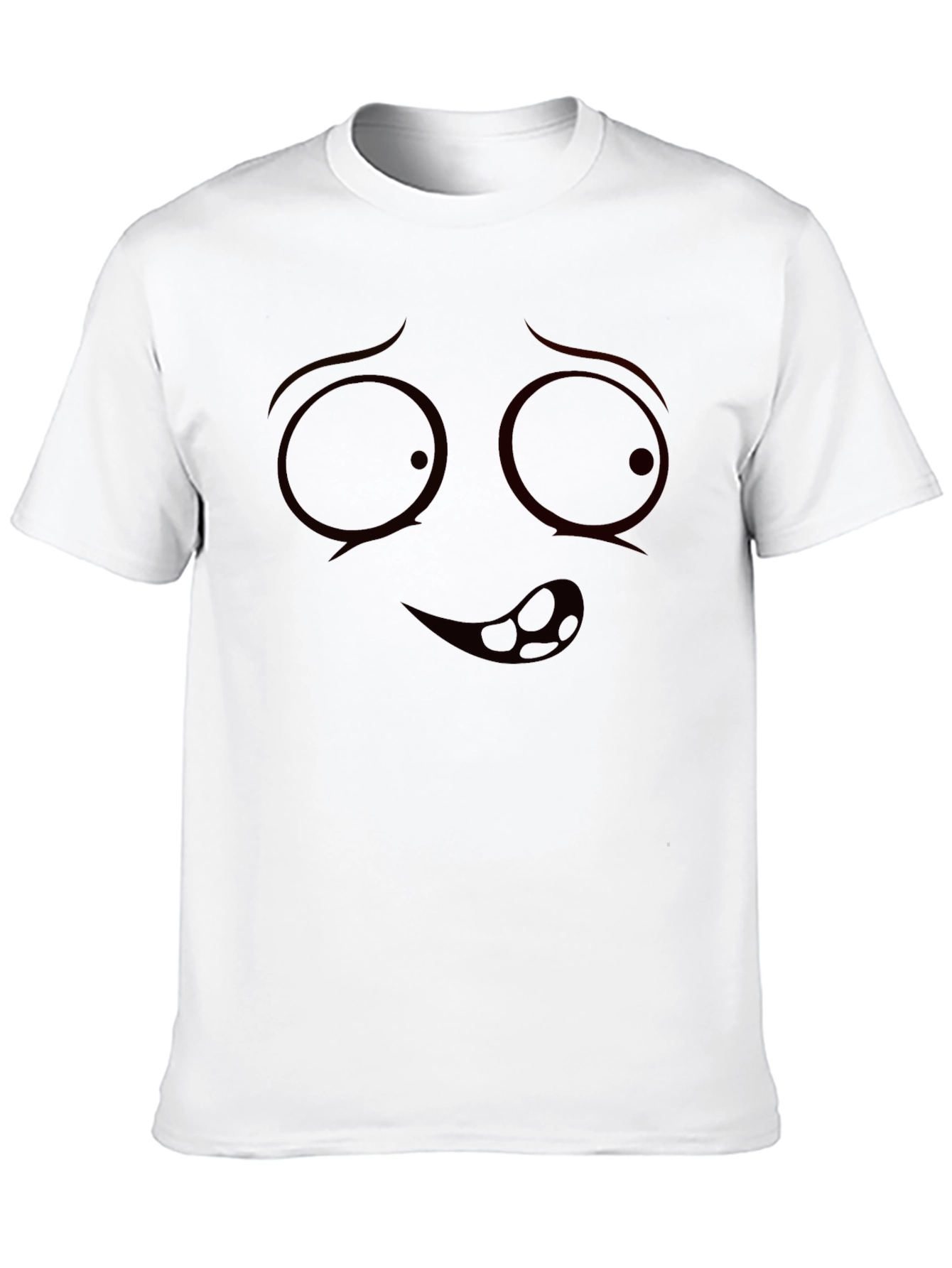 Funny Face Graphic Black T-Shirt