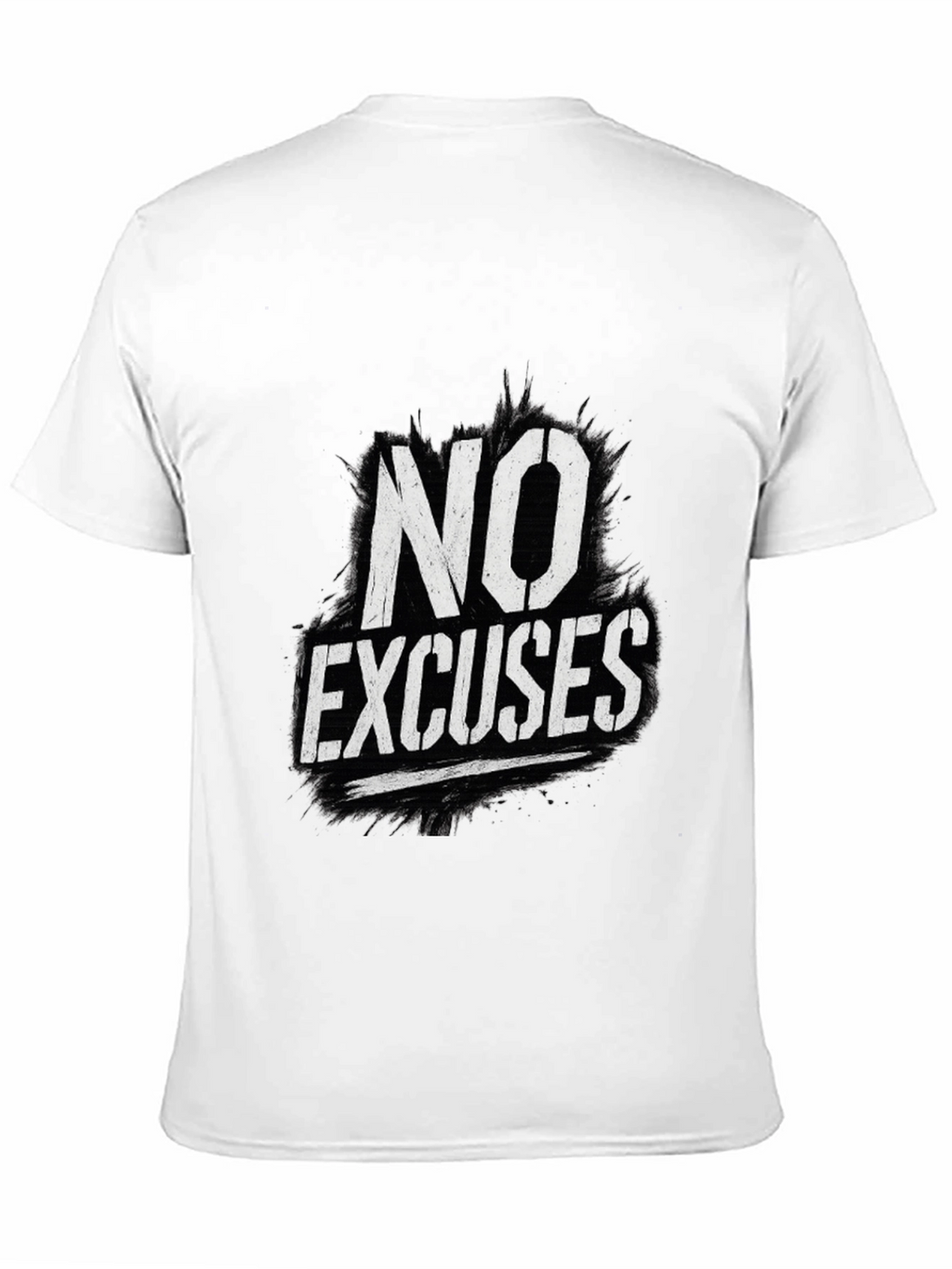 No Excuses Graphic Print Black T-Shirt