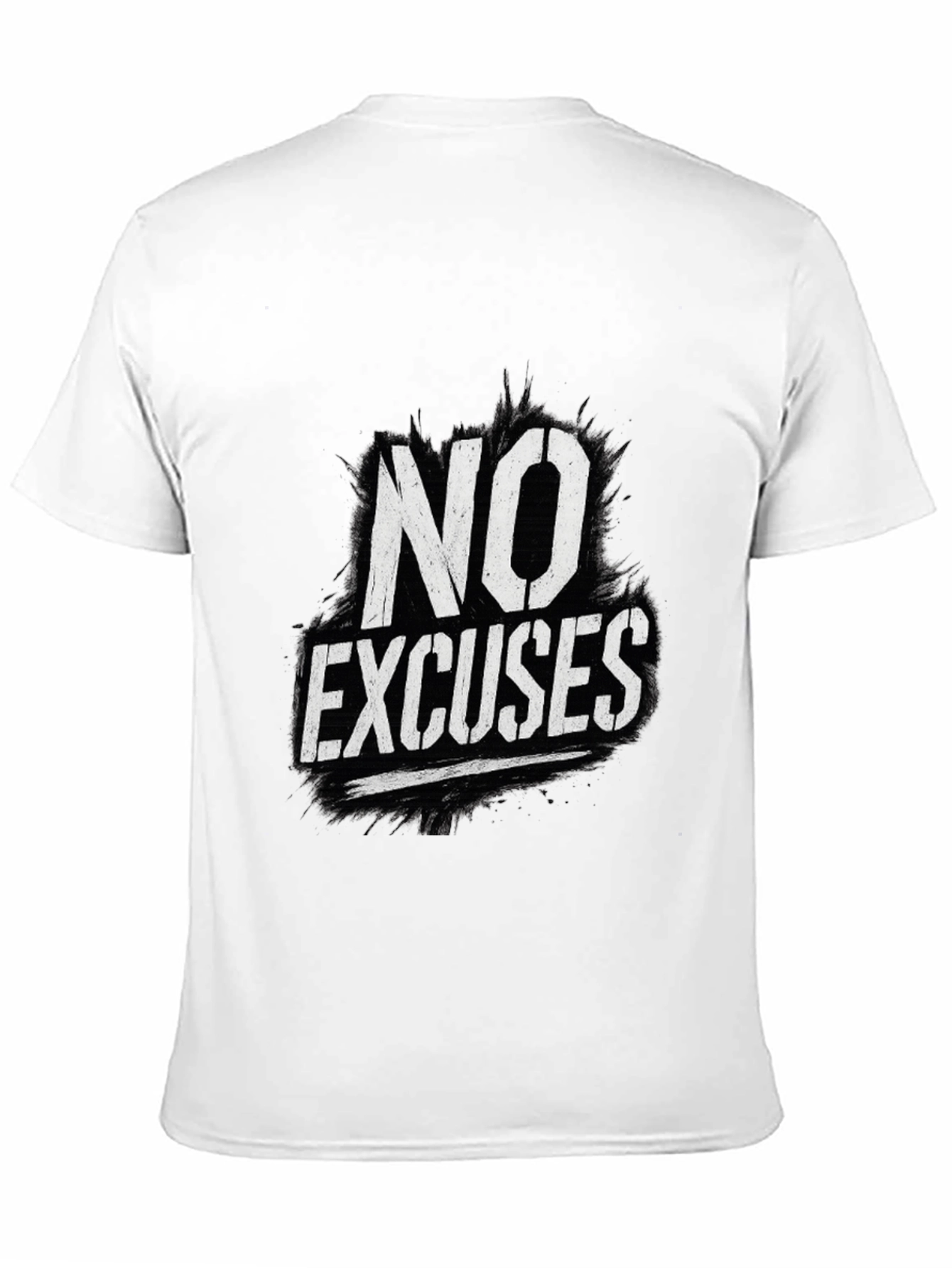 No Excuses Graphic Print Black T-Shirt