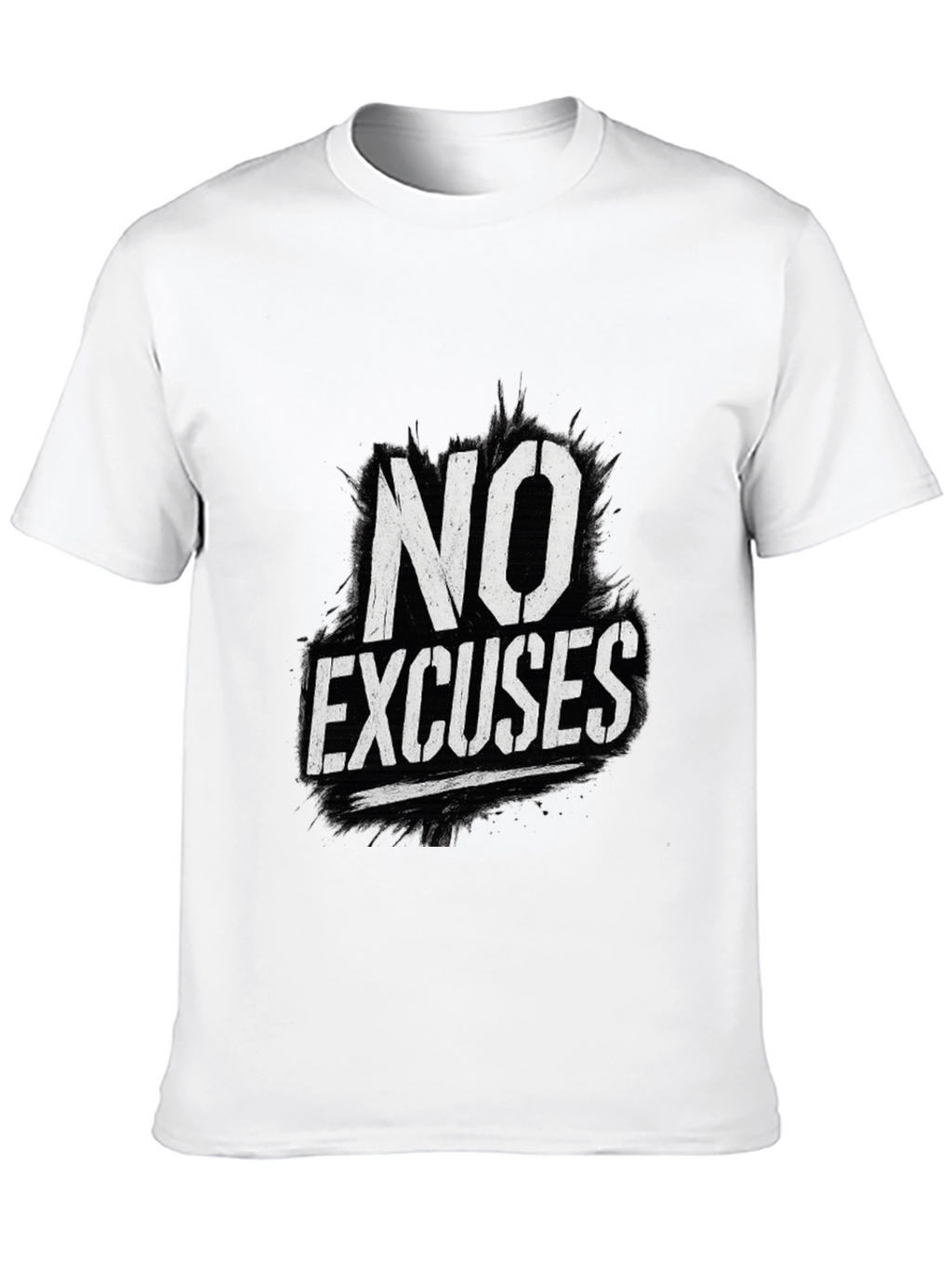No Excuses Graphic Print Black T-Shirt