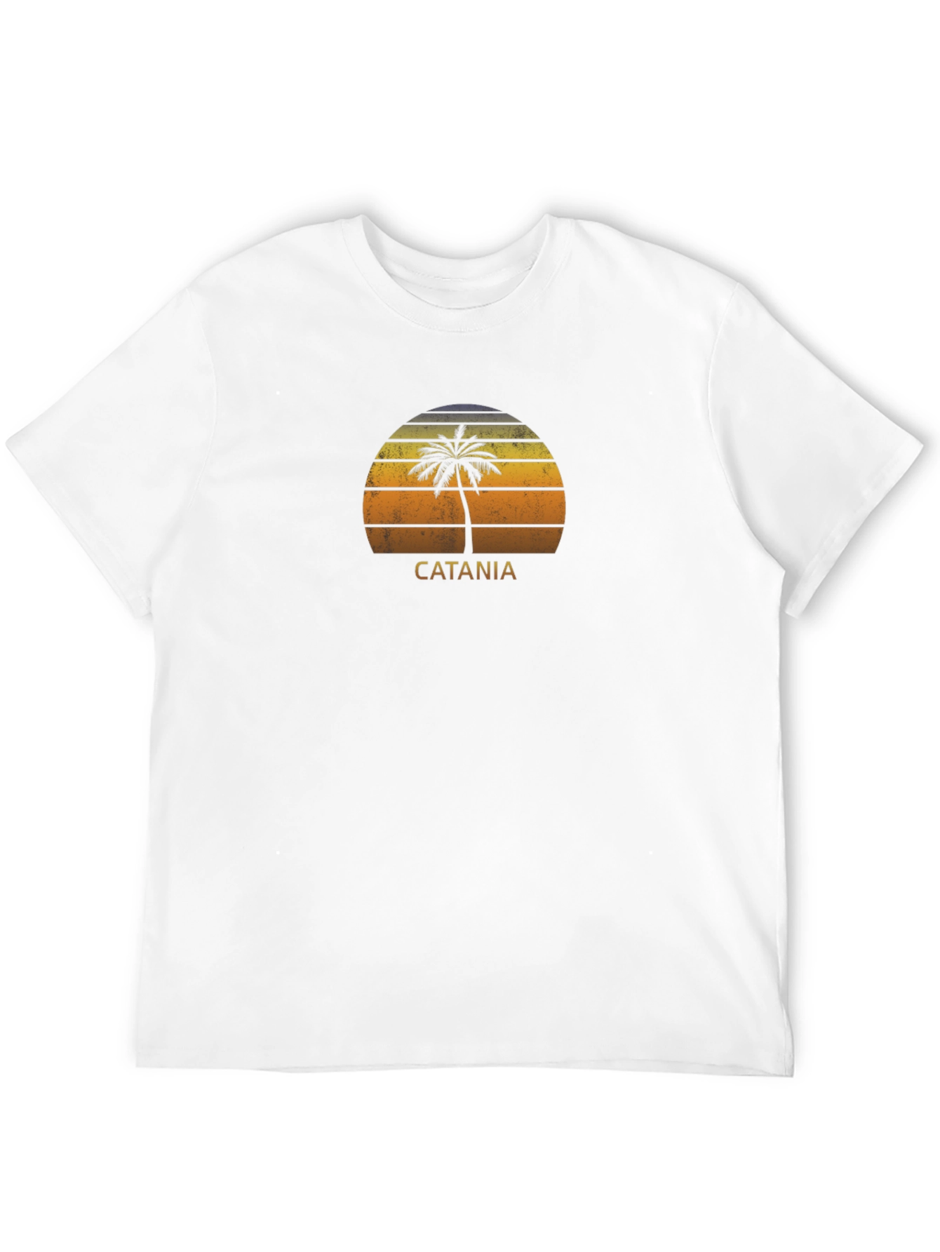 Catania Palm Tree Sunset Graphic Tee - Tropical Vibes