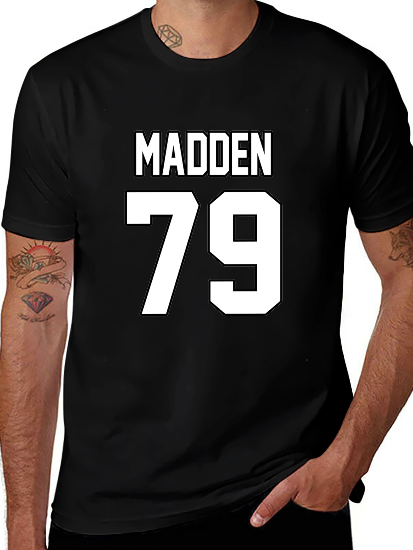 Madden 79 Graphic Tee - Black Cotton T-Shirt